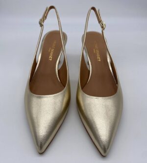 Chanel laminato platino tacco 50