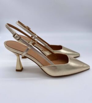 Chanel laminato platino tacco 70