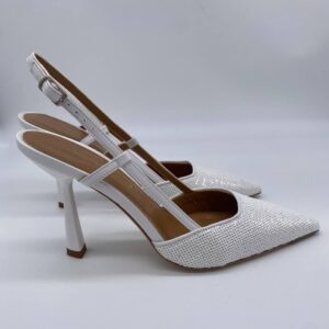 Chanel paillettes bianche tacco 90