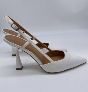 Chanel raso bianco quadro tacco 90