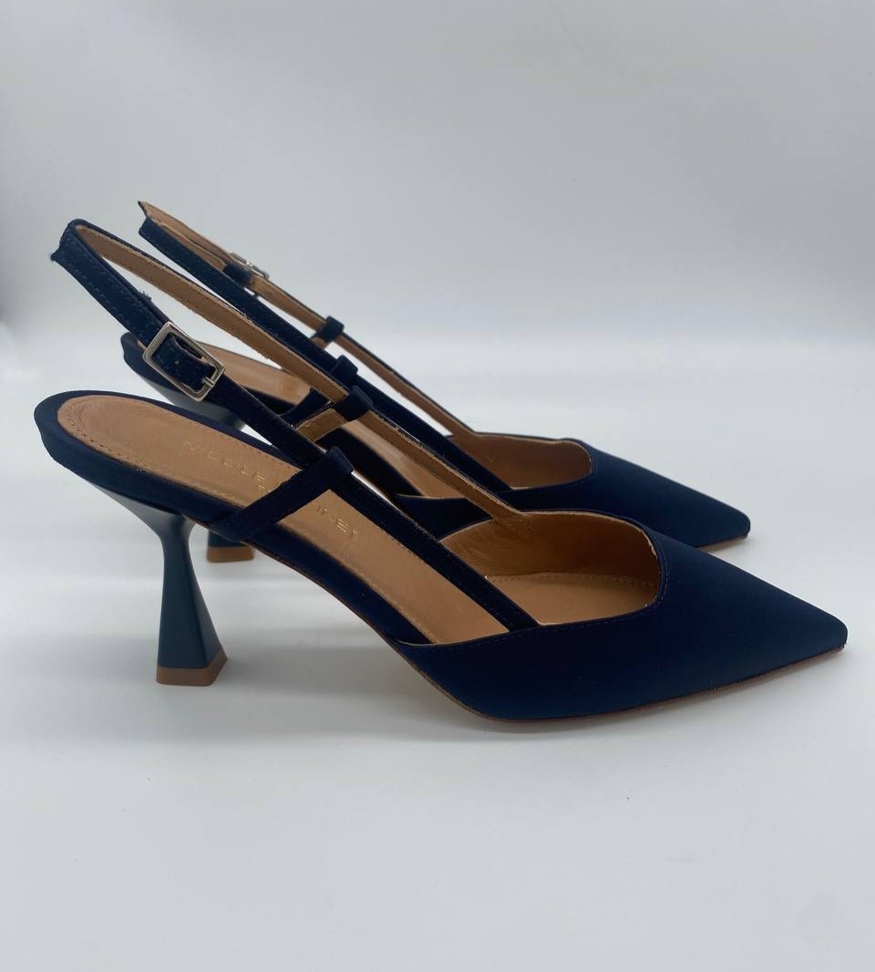 Chanel raso blu tacco 70