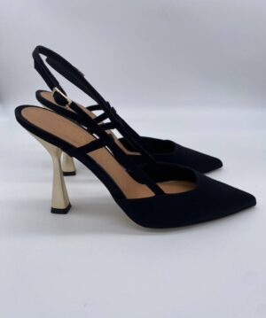 Chanel raso nero tacco 90