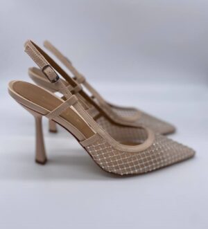 Chanel rete beige con Strass Crystal tacco 90
