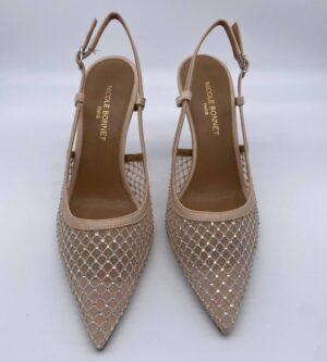 Chanel rete beige con Strass Crystal tacco 90