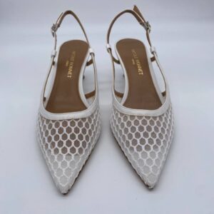 Chanel rete bianca tacco 50
