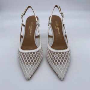Chanel rete bianca tacco 70