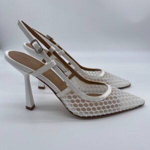 Chanel rete bianca tacco 90