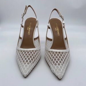 Chanel rete bianca tacco 90