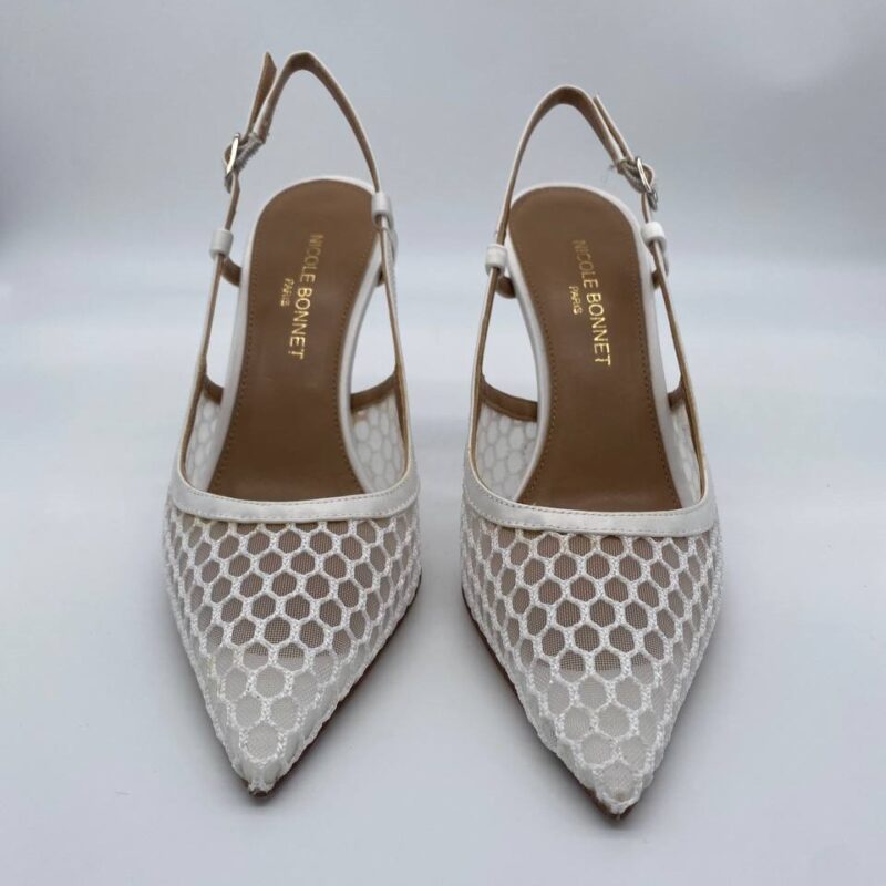Chanel rete bianca tacco 90