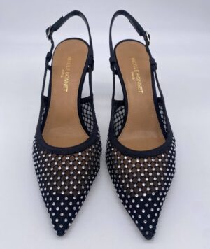 Chanel rete nera con Strass Crystal tacco 70