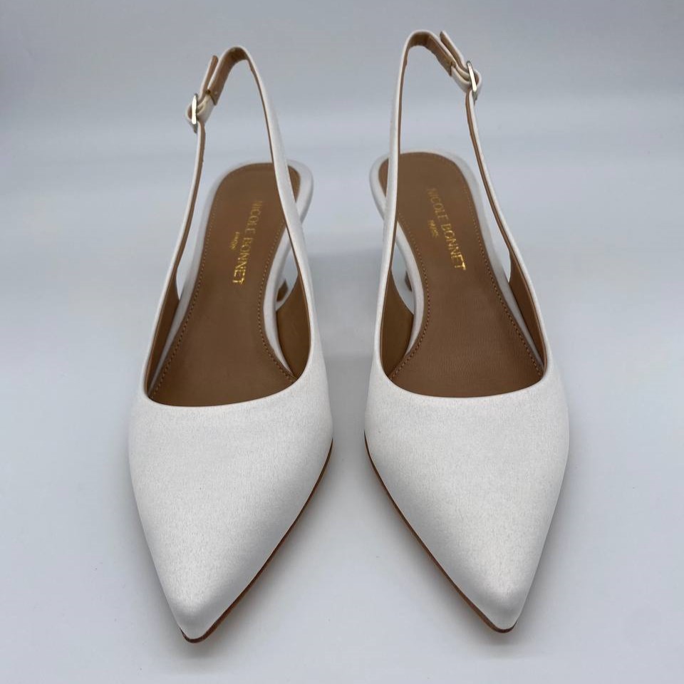 Chanel raso bianco tacco 50