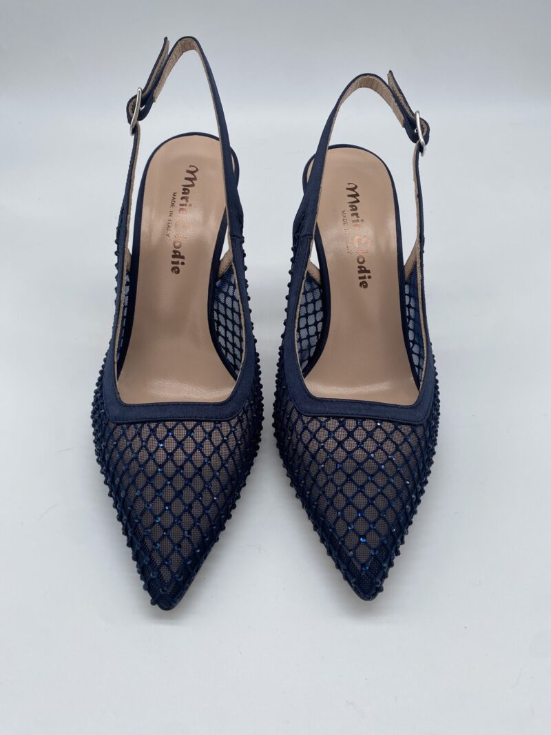Chanel rete strass blu