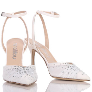 NINALILOU | Chanel tessuto con strass, tacco 9,5