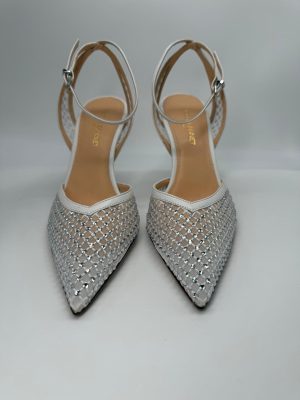 NICOLE BONNET | Chanel rete bianca strass, crystal tacco 90