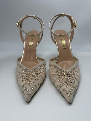 NINALILOU | Chanel tessuto strass, tacco 9,5