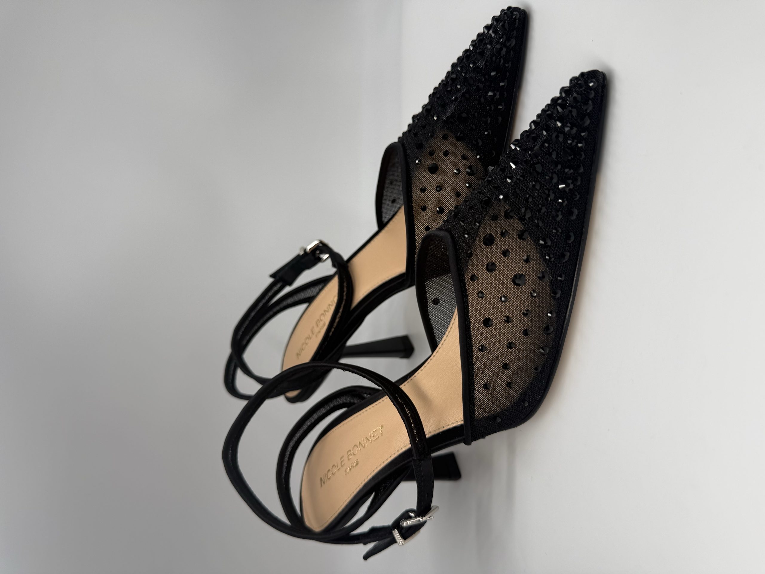 NICOLE BONNET | Chanel rete nera strass, tacco 70 - immagine 2