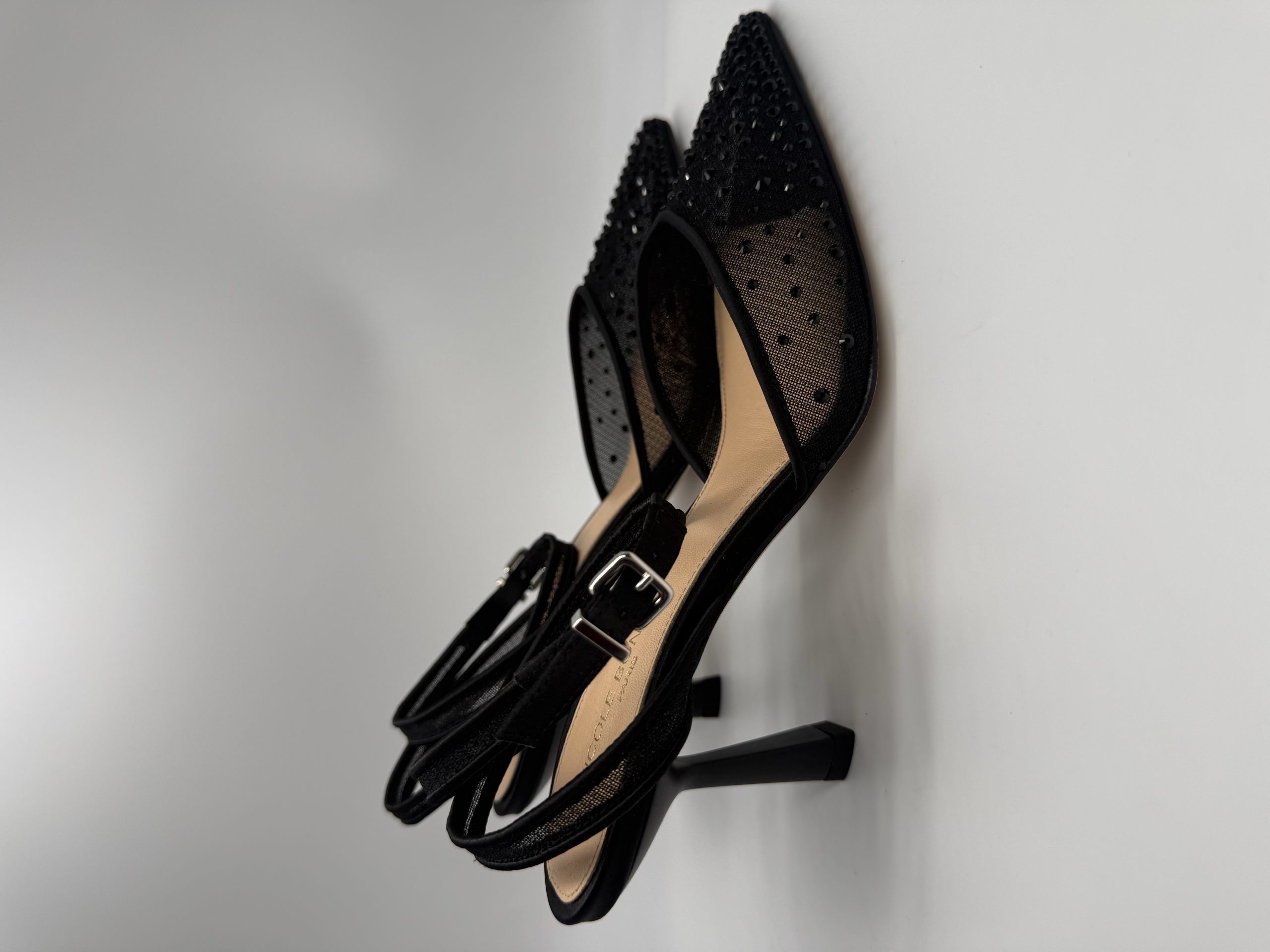 NICOLE BONNET | Chanel rete nera strass, tacco 70 - immagine 3