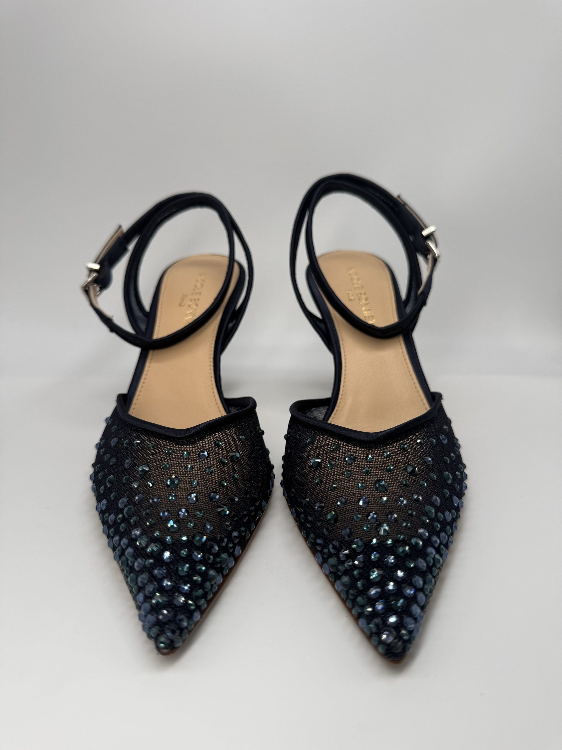 NICOLE BONNET | Chanel rete blu strass, tacco 70