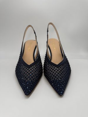NICOLE BONNET | Chanel rete blu strass, tacco 70