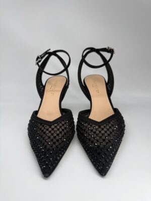 NICOLE BONNET | Chanel rete nera strass, tacco 70
