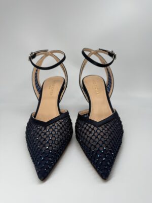 NICOLE BONNET | Chanel rete blu strass, tacco 70