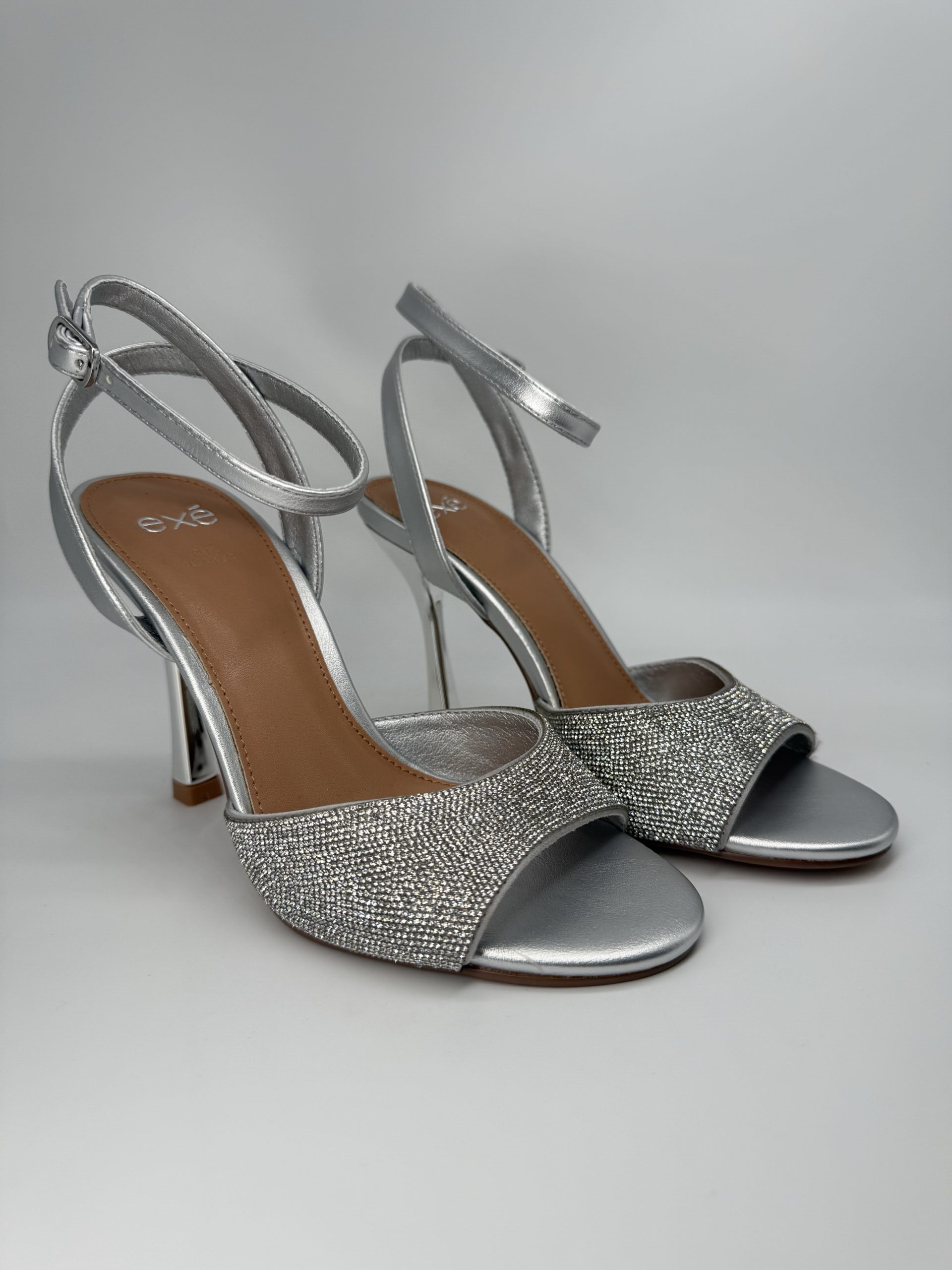 EXE Sandalo fascia strass argento tacco 90 - immagine 3