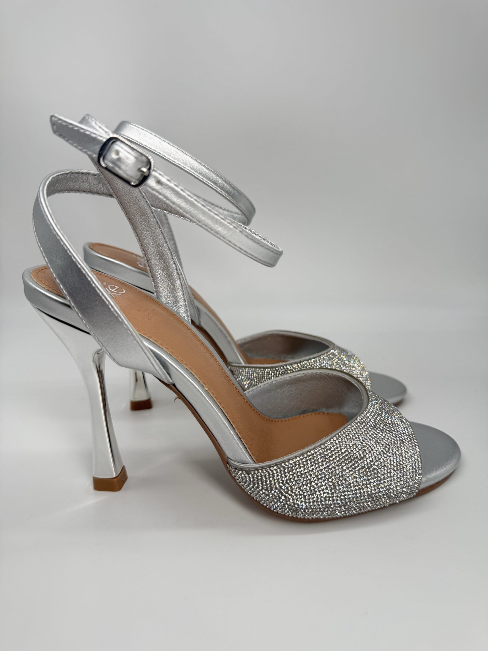 EXE Sandalo fascia strass argento tacco 90 - immagine 2